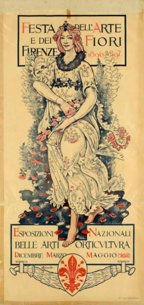 Locandina festa dell'Arte e dei Fiori - Firenze